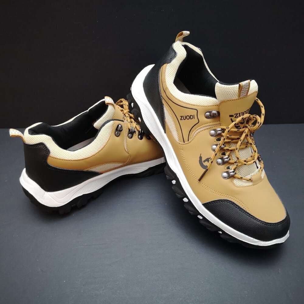 Zuodi Men's Size 46 (Approx. 13 US) Light Comfort Walking Faux Leather Shoe
